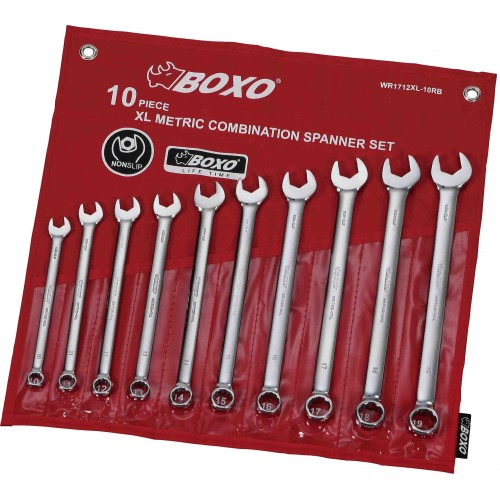 BOXO 10Pc XL Combination Spanner Set (10mm to 19mm)